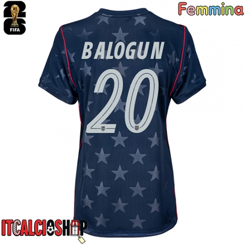 Stati Uniti Folarin Balogun #20 Seconda Maglia Femmina Mondiali 2026 Manica Corta